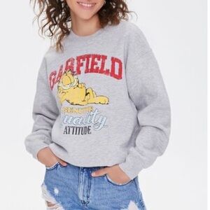 Garfield Graphic Pullover Crew Neck Small